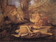 Nicolas Poussin E-cho and Narcissus oil painting reproduction